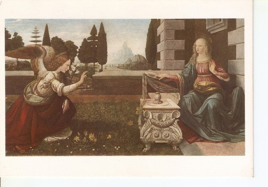 Postal 035330 : LAnnunciazione. Leonardo da Vinci Firenze Galleria Uffizi