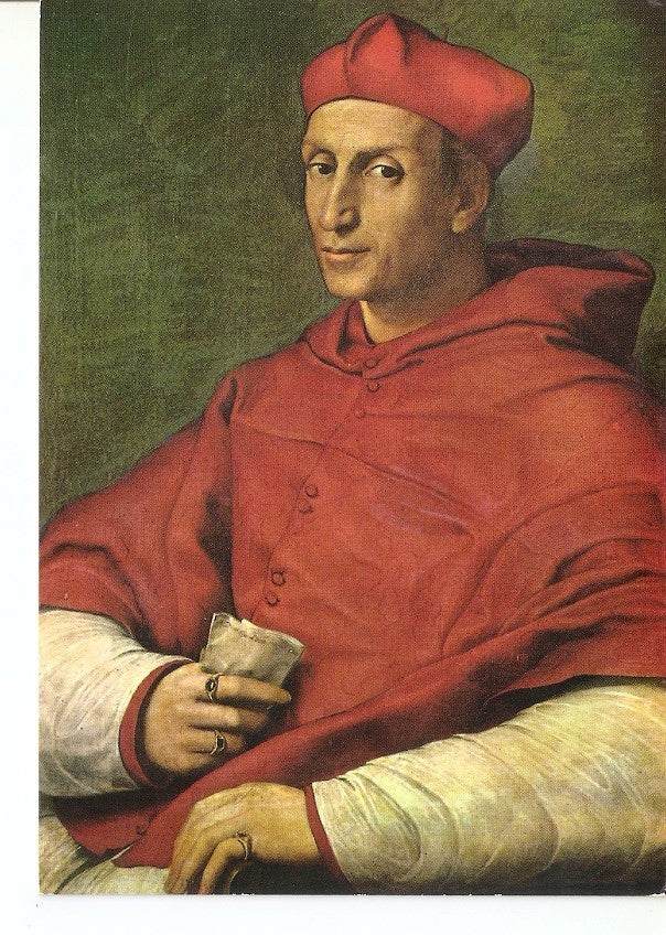Postal 035339 : Firenze - Galleria Pitti. Raffaello. Portrait of the Cardinal Dovizzi da Bibbiena