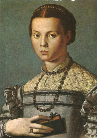 Postal 035340 : Firenze - Galleria Uffizi. Young Maiden of the House Medici