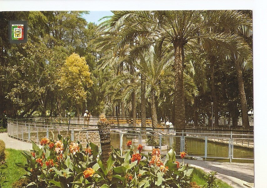 Postal 035343 : Malaga (Costa del Sol). Paseo de España. Estanque