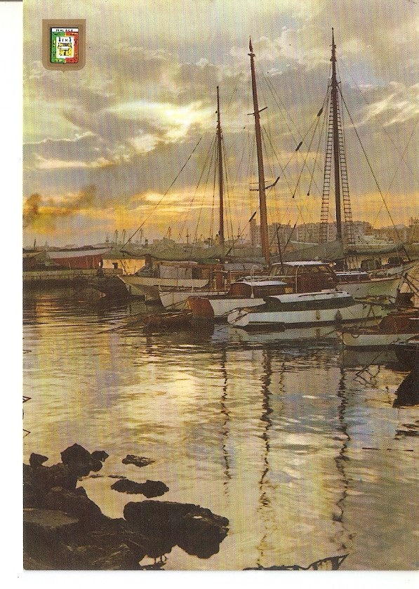 Postal 035348 : Malaga (Costa del Sol). Atardecer en el Puerto