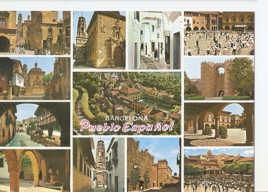 Postal 035454 : Barcelona. Pueblo Español