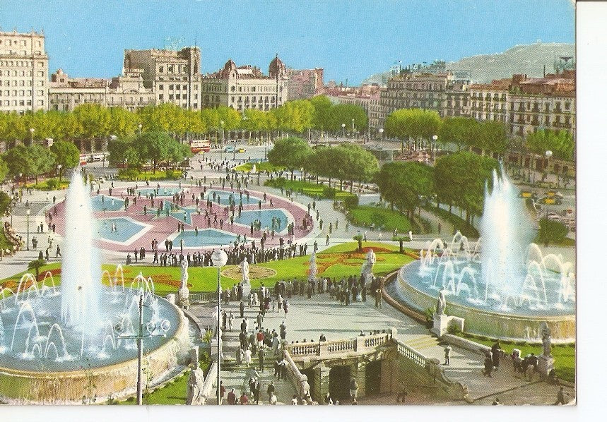 Postal 035455 : Barcelona. Plaza de Cataluña