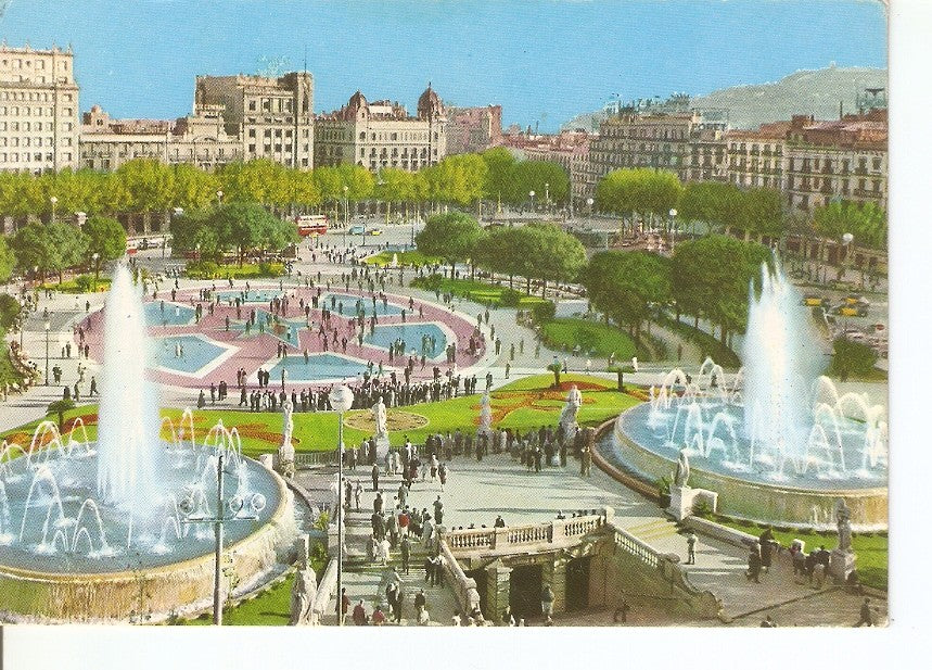 Postal 035456 : Barcelona. Plaza de Cataluña