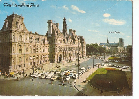 Postal 035495 : Paris. Lhotel de ville avec Notre-Dame