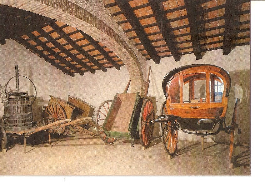 Postal 035506 : Sabadell. Caixa dEstalvis de Sabadell. Masia de Can Deu. Carruatges i premsa