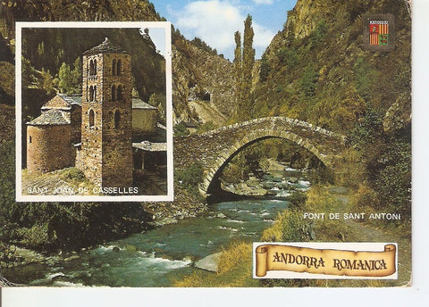 Postal 035531 : Valls dAndorra. Sant Joan de Casselles i Pont de San Antoni. Congost