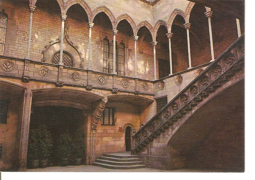 Postal 035540 : Barcelona. Diputacion Provincial. Patio de la escalera s. XV