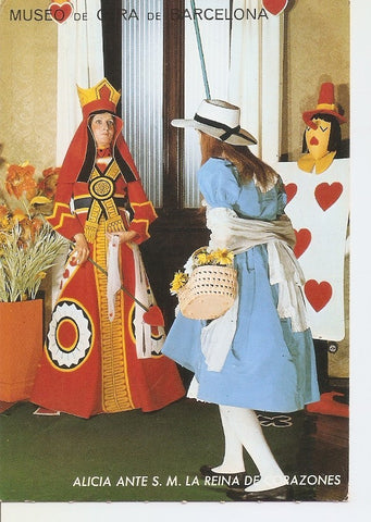 Postal 035585 : Museo de Cera de Barcelona. Alicia ante S.M. la Reina de corazones