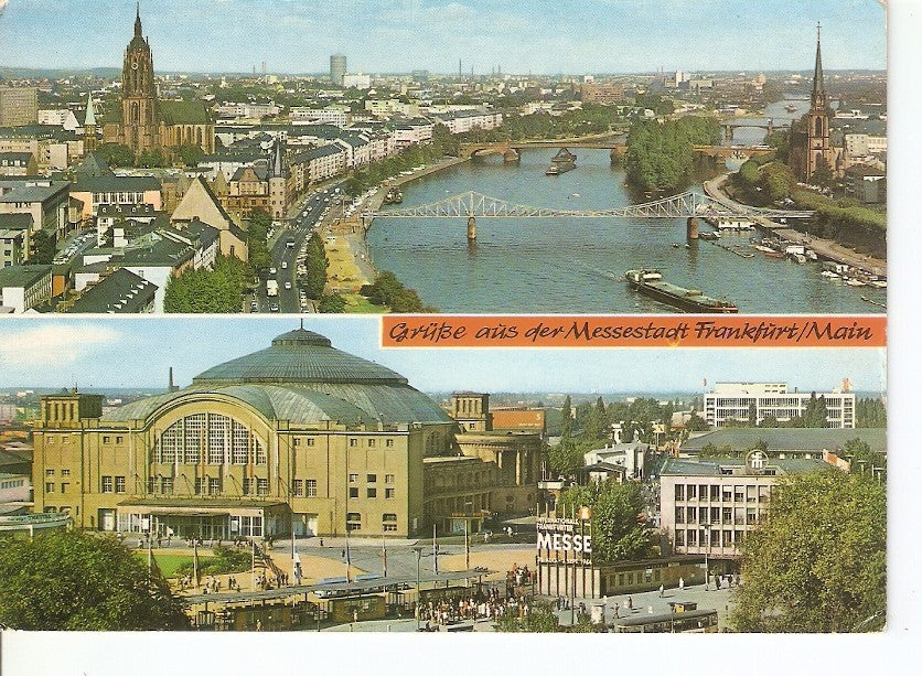 Postal 035637 : Frankfurt Am Main. Mainblick mit Dom und Eisernen-Steg