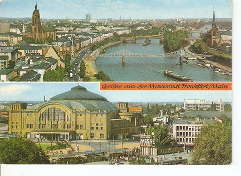 Postal 035637 : Frankfurt Am Main. Mainblick mit Dom und Eisernen-Steg