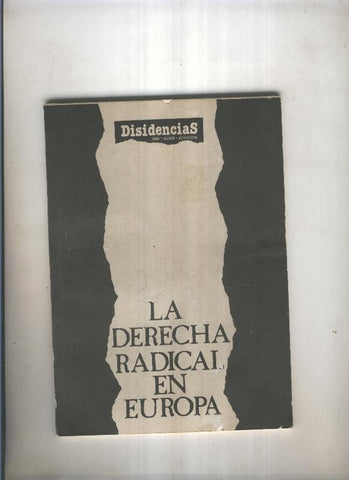 Revista desidencias:La derecha radical en Europa ( I )