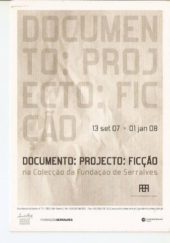 Postal 034344 : Documento: Projecto: Ficcao na Coleccao da Fundaçao Serralves