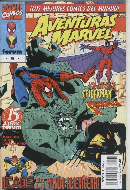 Aventuras Marvel numero 05: Spiderman / Patrulla X (un relato inedito)