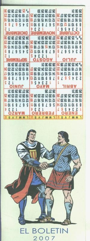 Calendario 2007 sobremesa : El Jabato y El Capitan Trueno