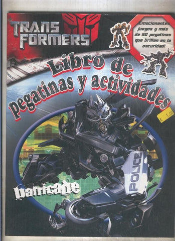 Transformers libro de pegatinas y actividades (numerado 1 en interior cubierta)