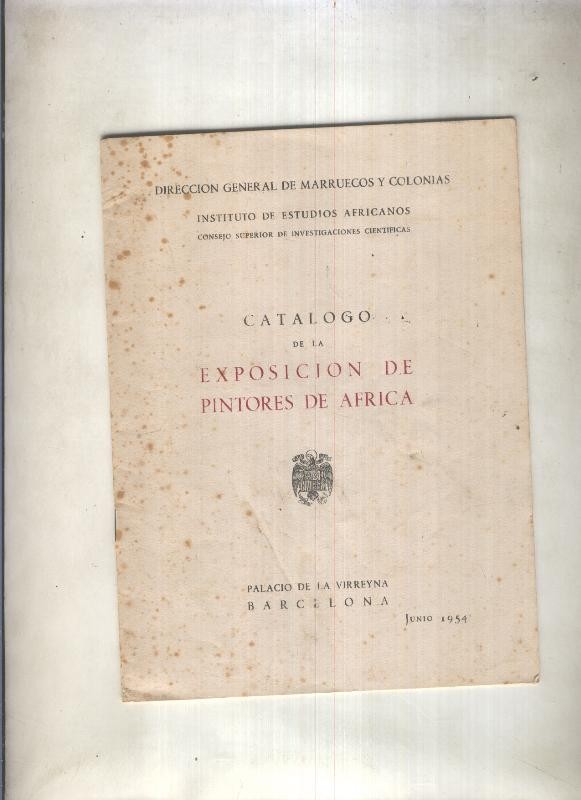 Catalogo de la Exposicion de Pintores de Africa (no hay ninguna lamina ni foto)