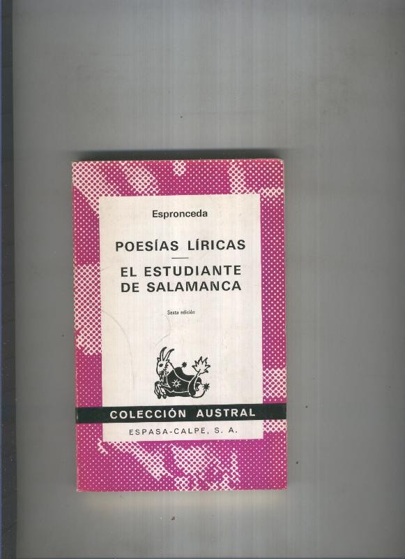 Poesias liricas- El estudiante de Salamanca