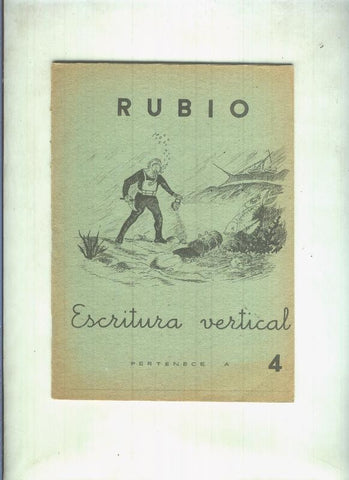 Cuaderno de escritura numero 4: Escritura vertical