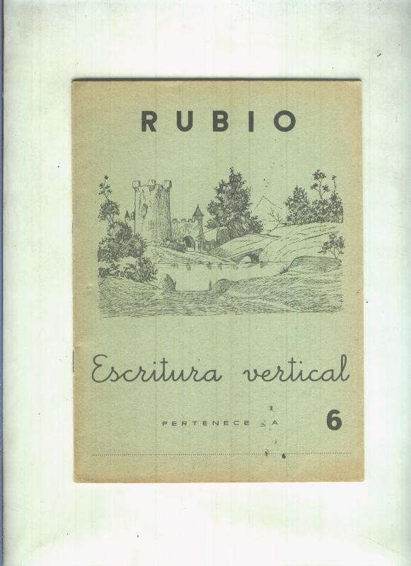 Cuaderno de escritura numero 6: Escritura vertical