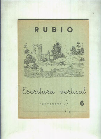 Cuaderno de escritura numero 6: Escritura vertical