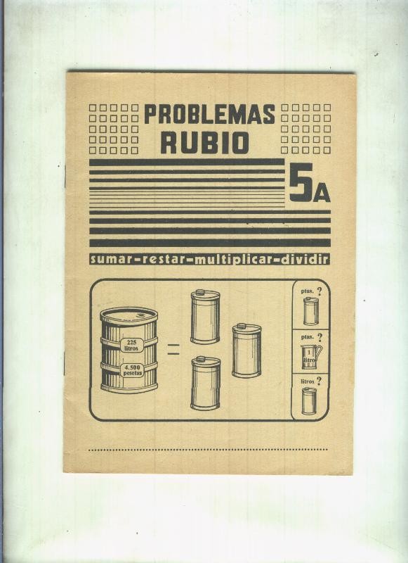 Problemas Rubio numero 5A: sumar-restar-multiplicar-dividir