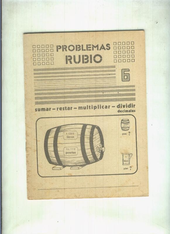 Problemas Rubio numero 6: sumar-restar-multiplicar-dividir, decimales