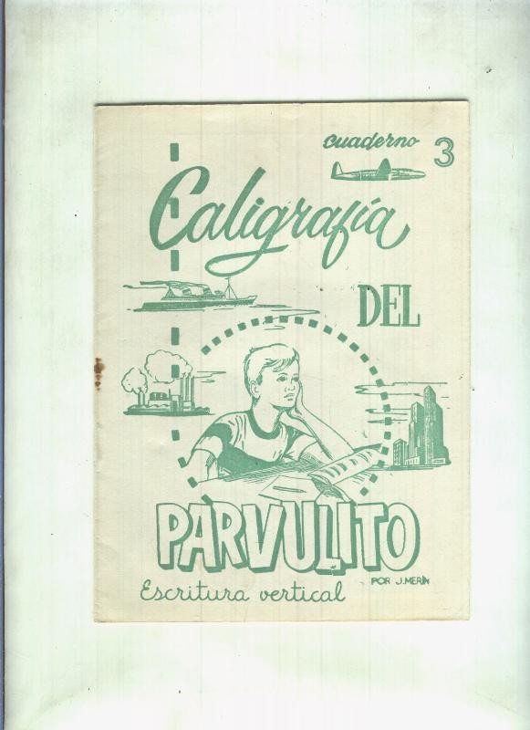 Caligrafia del Parvulito numero 3: escritura vertical