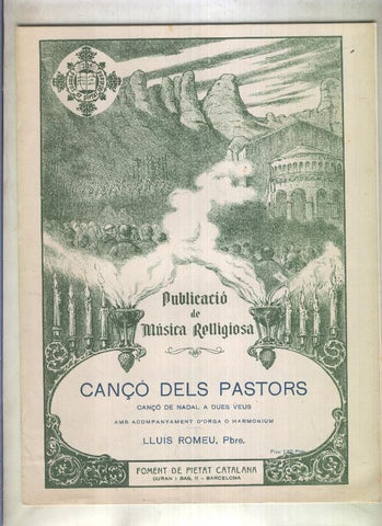 Publicacio de Musica Religiosa: Canço dels pastors