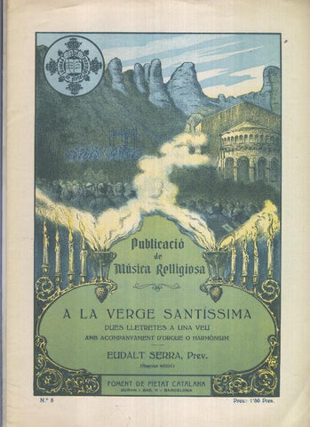 Publicacio de Musica Religiosa: a la verge santissima