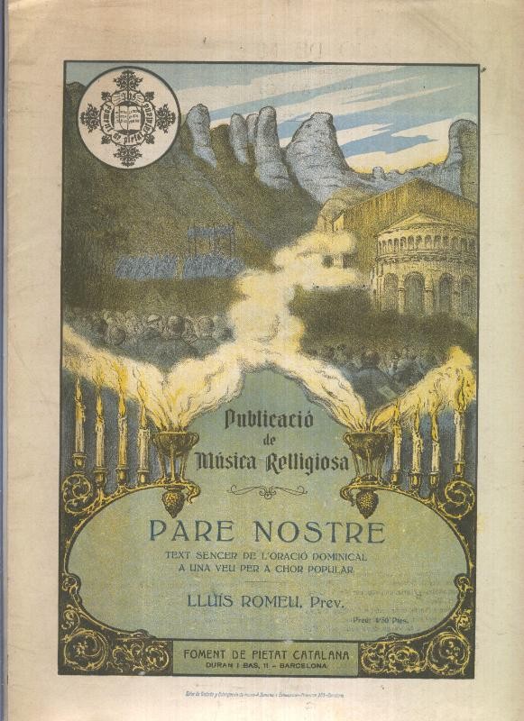 Publicacio de Musica Religiosa: Pare nostre