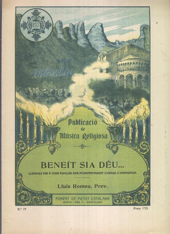 Publicacio de Musica Religiosa: Beneit sia deu