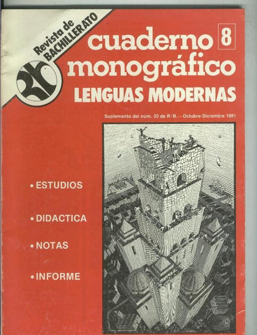 Revista de Bachillerato cuaderno monografico numero 08: Lenguas modernas