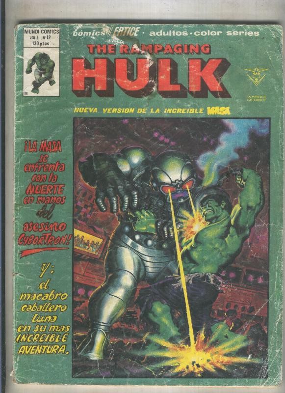 The Rampaging Hulk numero 12 (numerado 3 en trasera)