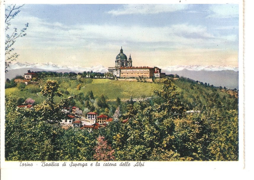 Postal 035717 : Torino. Basilica di Superga e la catena delle Alpi