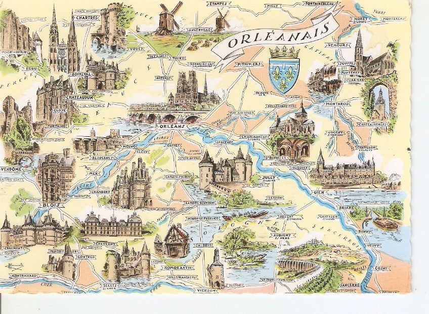 Postal 035762 : Les provincies Françaises LOrleanais