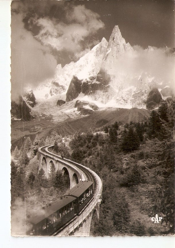 Postal 035777 : Chamonix - Mont-Blanc. Chemin de fer du Montenvers et Aiguille du Drû