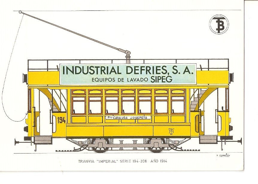 Postal 035788 : Tranvia Imperial serie 194-208 Año 1914