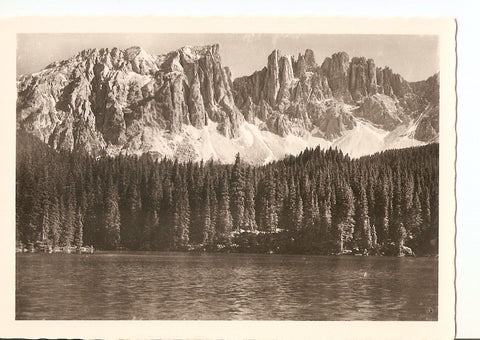 Postal 035835 : Lago di Carezza Dolomiti. Karersee gegen Latemar - Dolomiten