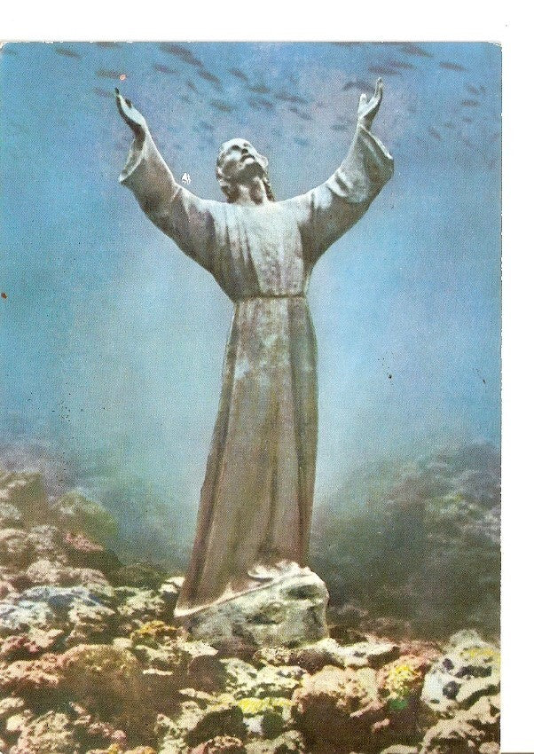 Postal 035861 : San Fruttuoso (Riviera Ligure) Christ of the abysses. Italia