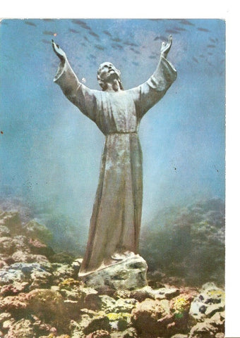 Postal 035861 : San Fruttuoso (Riviera Ligure) Christ of the abysses. Italia