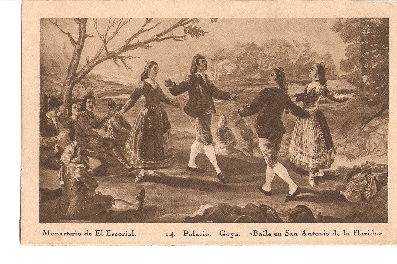 Postal 035882 : Monasterio de El Escorial. Palacio. Goya Baile en San Antonio de la Florida