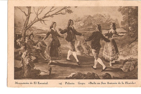 Postal 035882 : Monasterio de El Escorial. Palacio. Goya Baile en San Antonio de la Florida