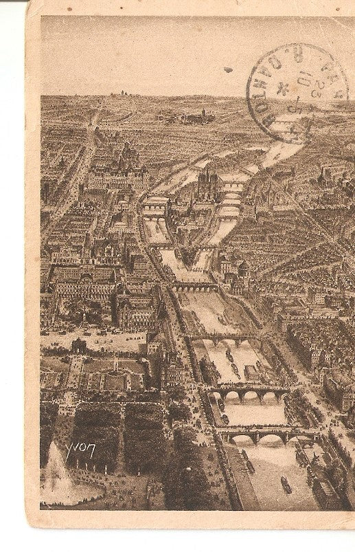 Postal 035923 : Paris en Flanant. Perspective sur la Seine