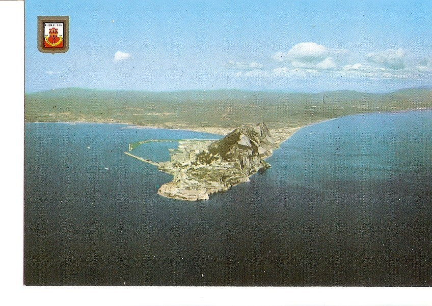 Postal 035927 : Campo de Gibraltar. Vista aerea del Peñon