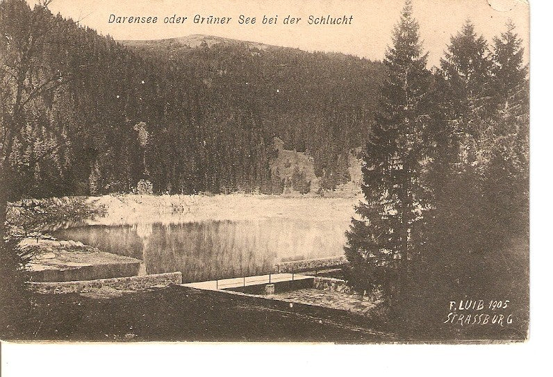 Postal 035988 : Darensee oder Gruner See bei der Schlucht F. Luib 1905 Strassburg