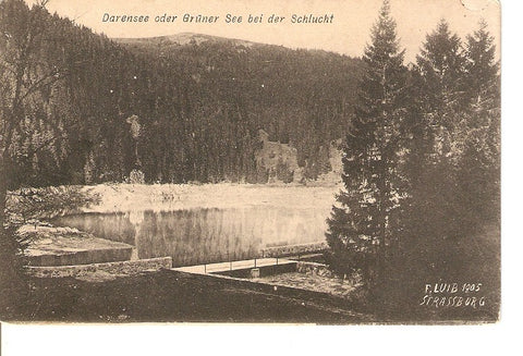 Postal 035988 : Darensee oder Gruner See bei der Schlucht F. Luib 1905 Strassburg