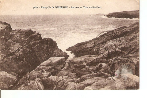Postal 036013 : Presquîle de Quiberon - Rochers au Trou du Souffleur