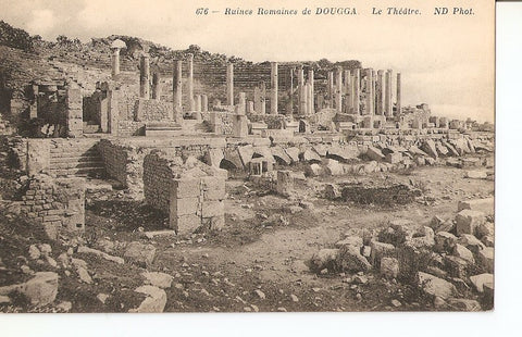 Postal 036018 : Ruines Romaines de Dougga. Le Theâtre