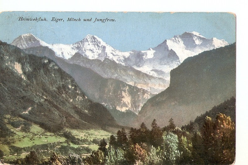 Postal 036020 : Heimwehfluh. Eiger Monch und Jungfrau